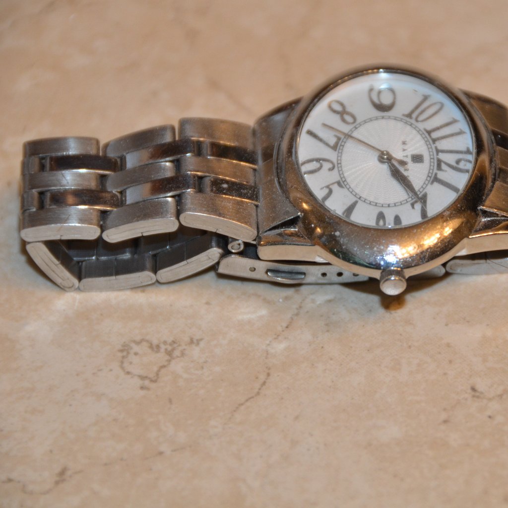 Classic Estate Mayors Birks Oval Silver White Sunburst Dial Metal Band Watch — image 4 of 8